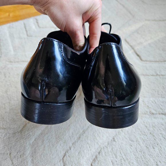 TOD'S Formal Lace-up Patent Leather Classic Oxford Shoes Men's Sz 8 Black groom - Picture 5 of 12